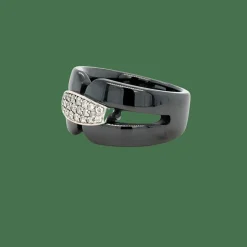 Jeell - Bague céramique et diamants