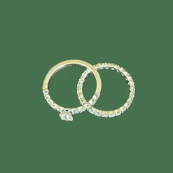 Jeu de deux bagues Or blanc et diamants
