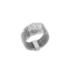 Jonc en or blanc avec diamants