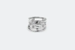 Jonc en or blanc avec diamants