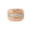 Large Bague Or Rose Diamants