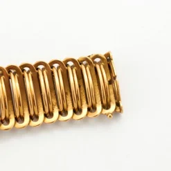 Large Bracelet Or Jaune Mailles Souples