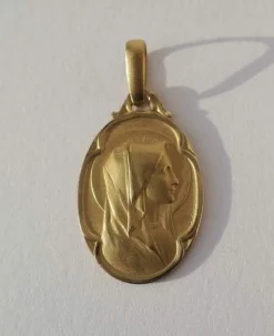 LASSERRE médaille Vierge au Voile début XXe
