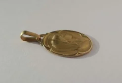 LASSERRE médaille Vierge au Voile début XXe