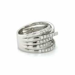 LEO PIZZO - Bague or blanc et diamants