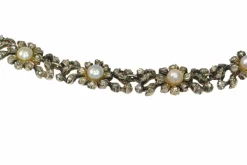 Élégance victorienne : un tour de cou en diamants et perles d'une grâce intemporelle