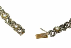 Élégance victorienne : un tour de cou en diamants et perles d'une grâce intemporelle