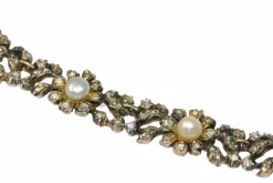 Élégance victorienne : un tour de cou en diamants et perles d'une grâce intemporelle