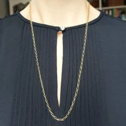 Long collier en or jaune 18k