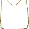 Long collier or jaune maille filigrane