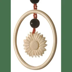 Long Sautoir Ivoire, onyx, Corail ancien