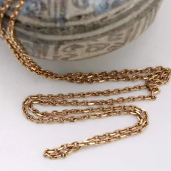 Longue chaine or rose maille forçat
