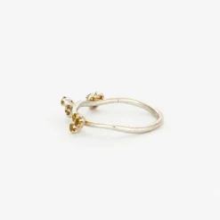 Lot de trois bagues or rose et blanc avec diamants