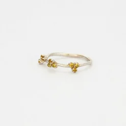 Lot de trois bagues or rose et blanc avec diamants