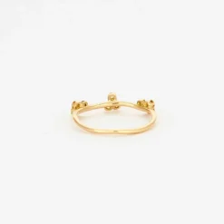 Lot de trois bagues or rose et blanc avec diamants