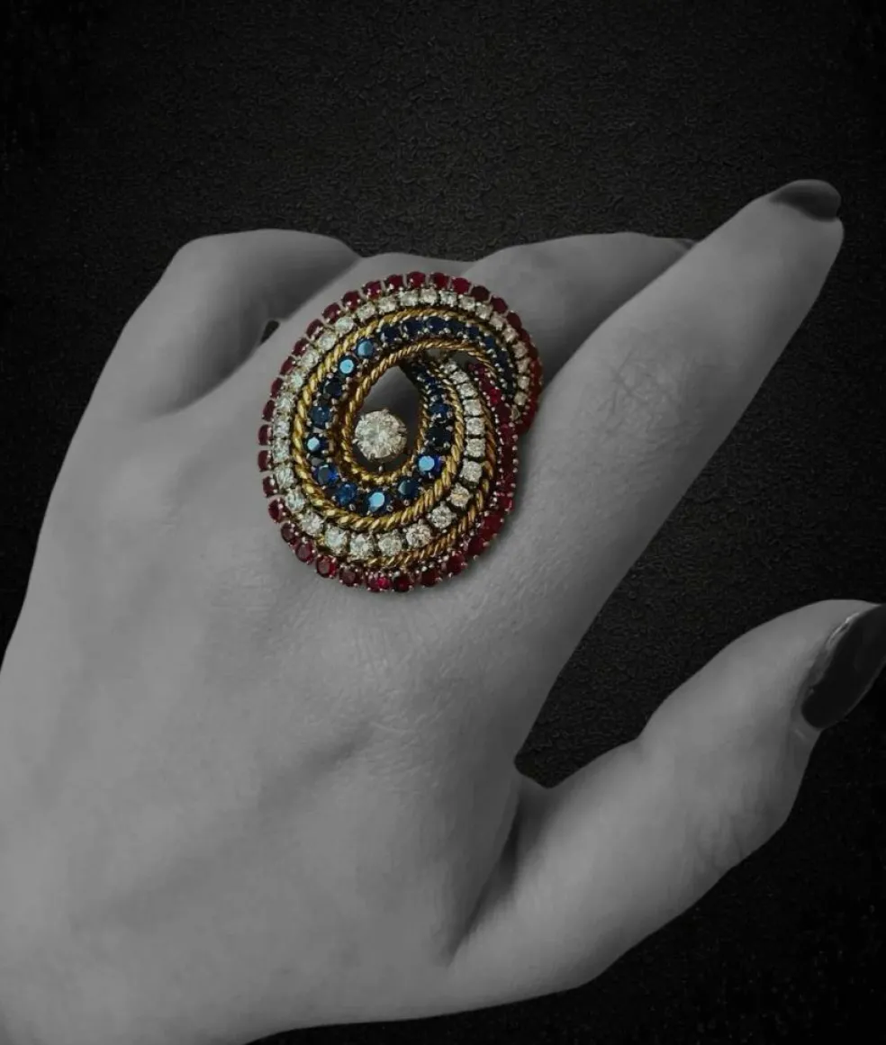Magnifique bague spirale Dolce Vita vintage