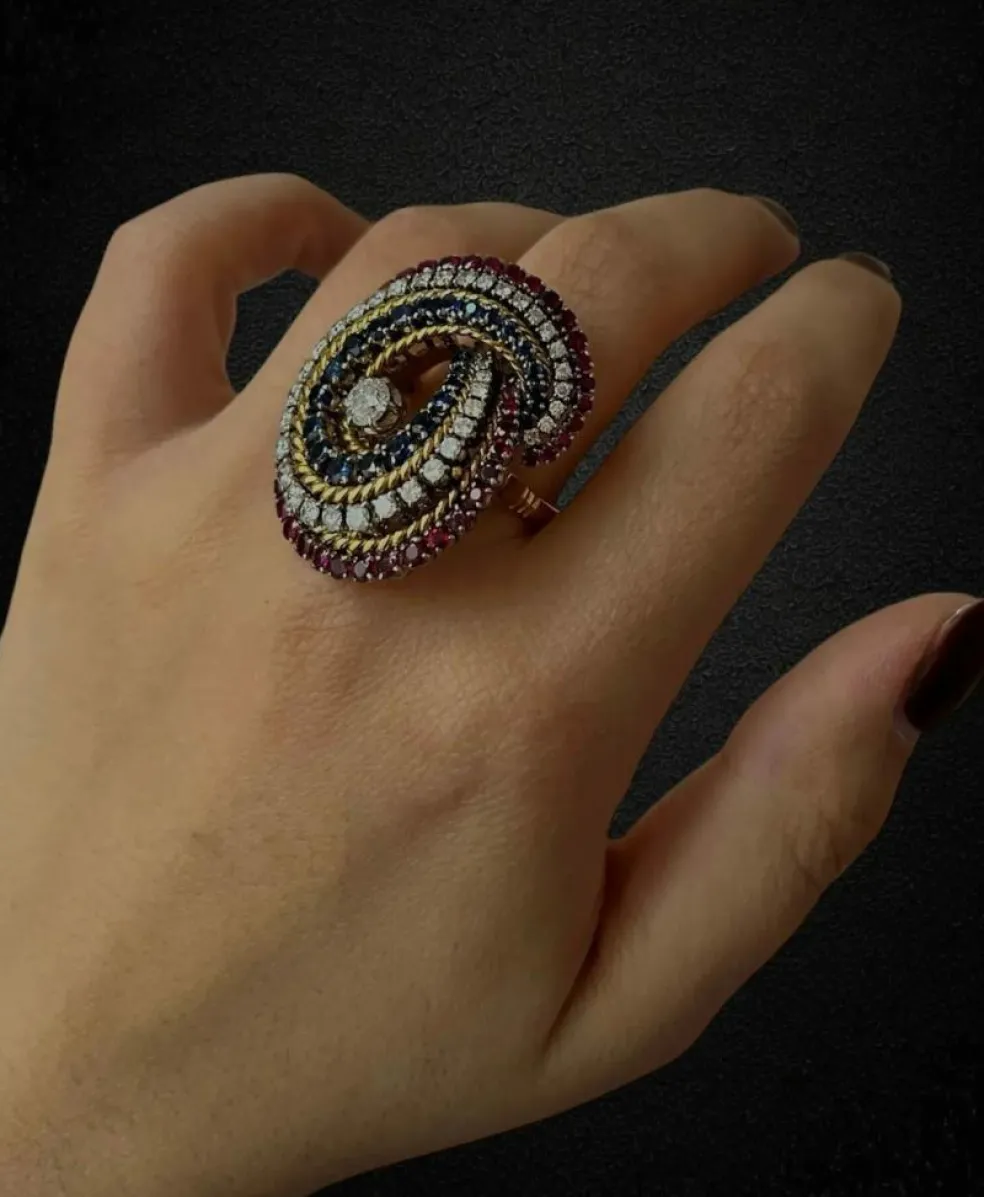 Magnifique bague spirale Dolce Vita vintage