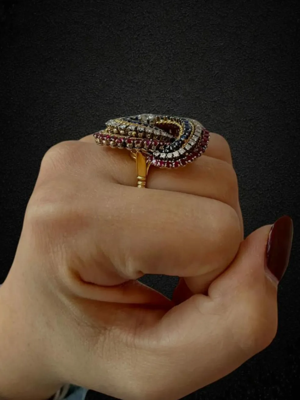 Magnifique bague spirale Dolce Vita vintage