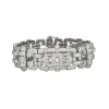Magnifique bracelet articulé de style art déco en or gris et diamants