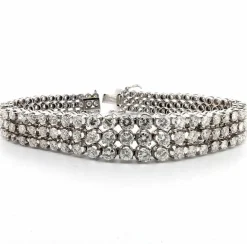 Magnifique bracelet en or massif 18 carats avec diamants