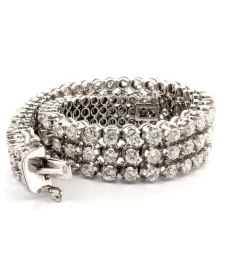 Magnifique bracelet en or massif 18 carats avec diamants
