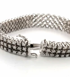 Magnifique bracelet en or massif 18 carats avec diamants