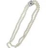 Magnifique collier de perles à double rang