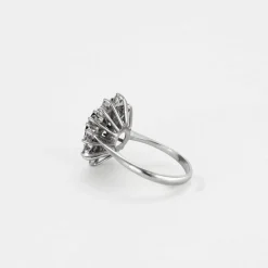 Marguerite or blanc, saphir et diamants