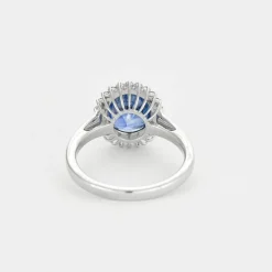 Marguerite or blanc saphir de 4,09 carats