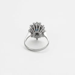 Marguerite or blanc, saphir et diamants