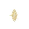 Marquise en or jaune et diamants