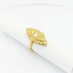 Marquise en or jaune et diamants