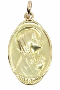 MÉDAILLE VIERGE ART-DÉCO SIGNÉE SELLIER