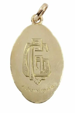 MÉDAILLE VIERGE ART-DÉCO SIGNÉE SELLIER
