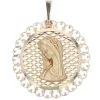 Médaille ajourée Vierge or rose