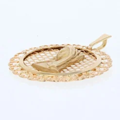 Médaille ajourée Vierge or rose