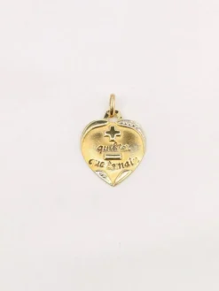 Médaille amour Augis coeur Plus qu'hier moins que demain 2 ors