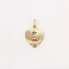 Médaille amour Augis coeur Plus qu'hier moins que demain or jaune rubis