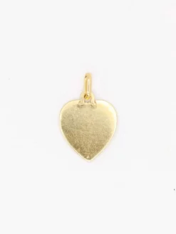 Médaille amour AUGIS coeur strié Plus qu'hier moins que demain or jaune rubis