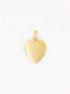 Médaille amour AUGIS coeur strié Plus qu'hier moins que demain or jaune rubis