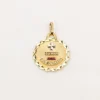 Médaille amour Augis ronde Plus qu’hier moins que demain or jaune rubis