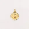 Médaille amour Augis ronde Plus qu'hier moins que demain or jaune diamant rubis