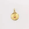 Médaille amour Augis ronde or jaune diamant rubis