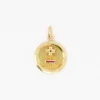 Médaille amour AUGIS ronde Plus qu'hier Moins que Demain or jaune diamant rubis