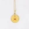Médaille amour Augis ronde or et diamant, Plus qu’hier moins que demain