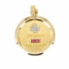 Médaille amour AUGIS ronde Plus qu'hier moins que demain or jaune rubis diamants