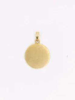 Médaille amour AUGIS ronde Plus qu'hier moins que demain or jaune diamant rubis