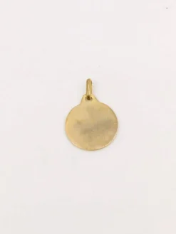 Médaille amour Augis ronde Plus qu'hier moins que demain or jaune diamant rubis