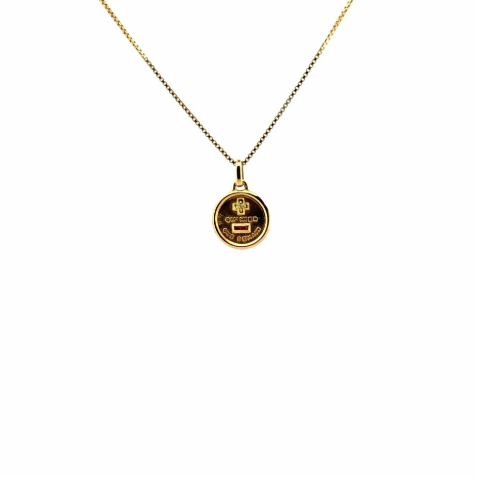 Médaille Amour Or Jaune 18k & Diamant