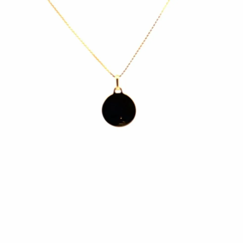 Médaille Amour Or Jaune 18k & Diamant